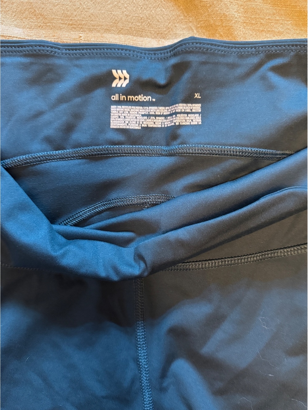 All in Motion Women's XL dark teal Athletic Shorts with Mesh Panels & Pockets - Picture 2 of 4